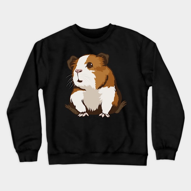 Guinea Pig Art Illustration Cavy Crewneck Sweatshirt by TheTeeBee